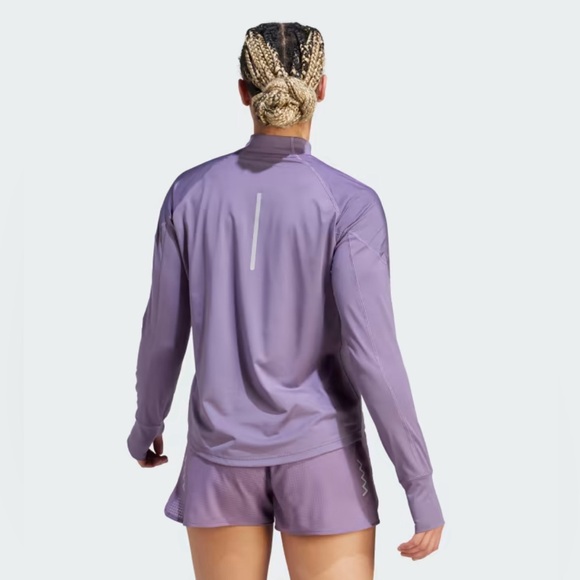 NWT! Adidas Women ULTIMATE SWEATSHIRT Running Carrera IM1881 Shadow Violet XS - Picture 3 of 15